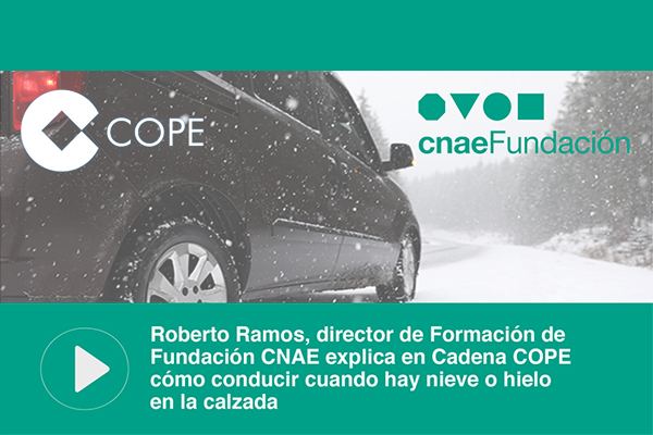 Roberto Ramos explica en Cadena COPE cómo conducir con hielo o nieve en la calzada